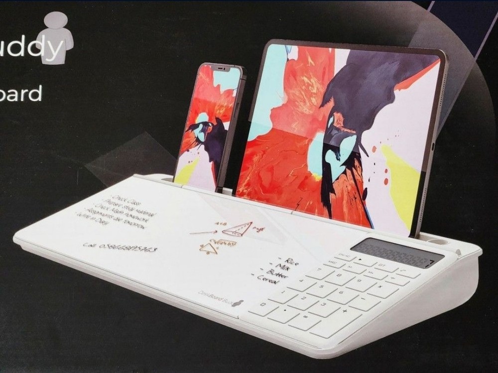 DeskBoard Buddy White w/ calculator (NEW!)