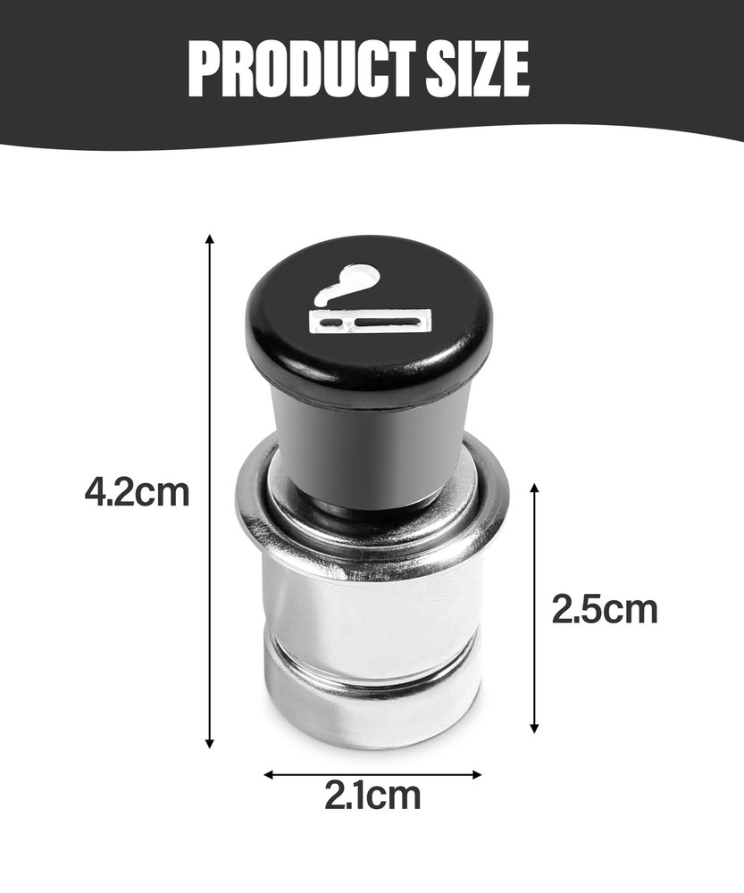 ESEWALAS Car Cigarette Lighter,Pop-Out Lighter,12V Lighter Black