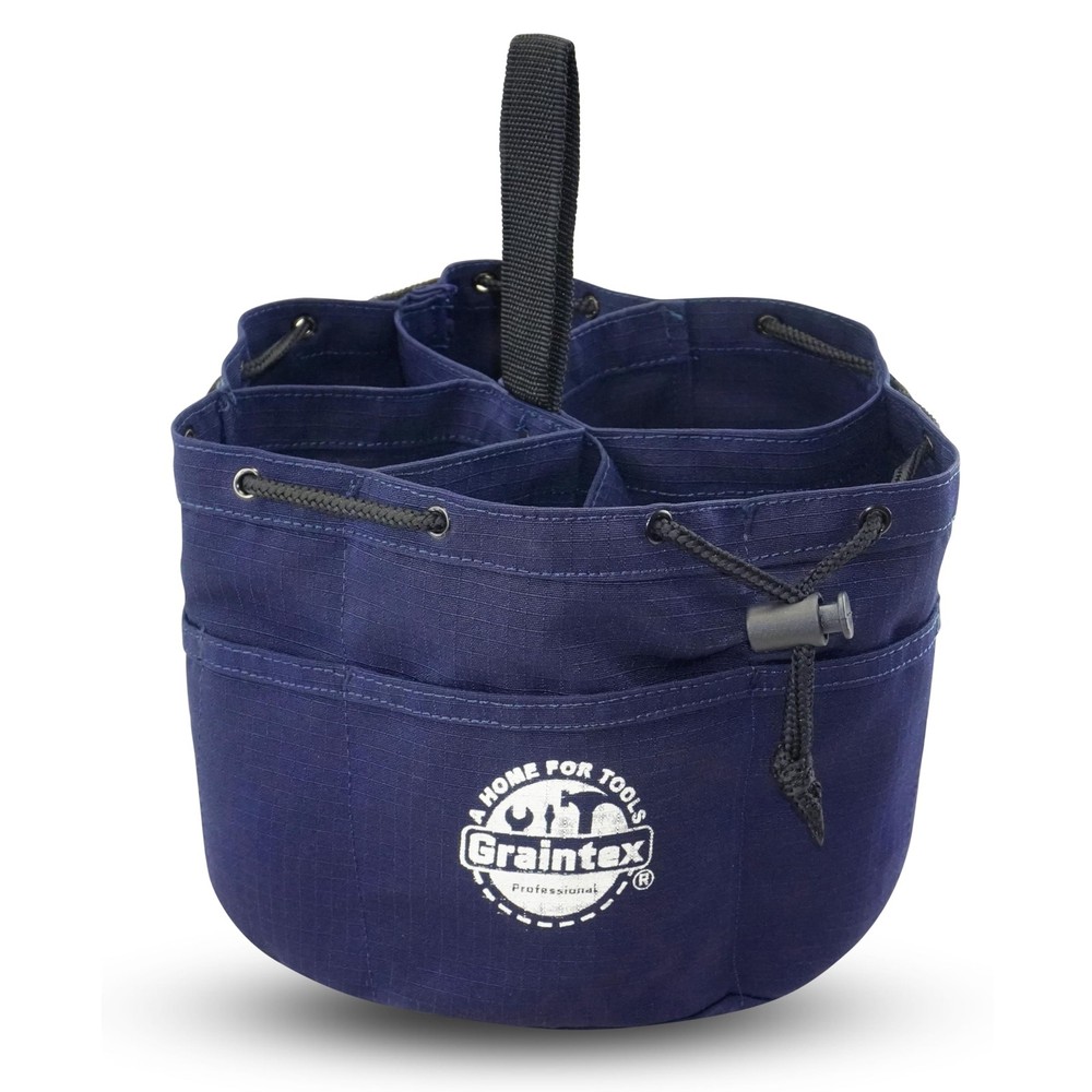 Graintex 18-Pocket Grab Bag Canvas Organizer Pouch with Drawstring Closure