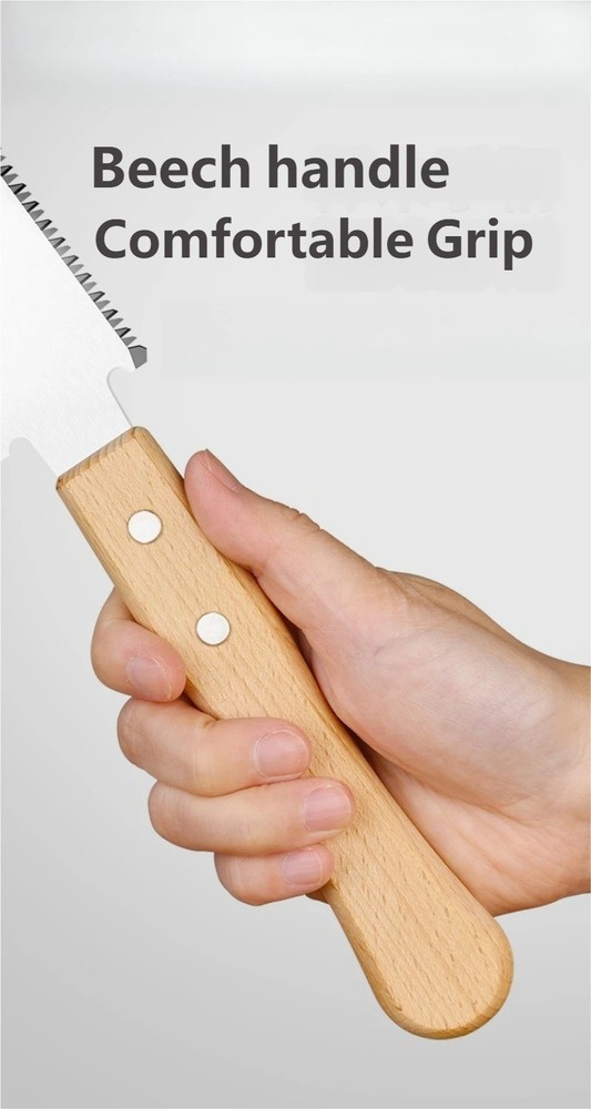 3-Piece Pull Saw, Sharp Wood Cutting Hand Saw with Beech Handle