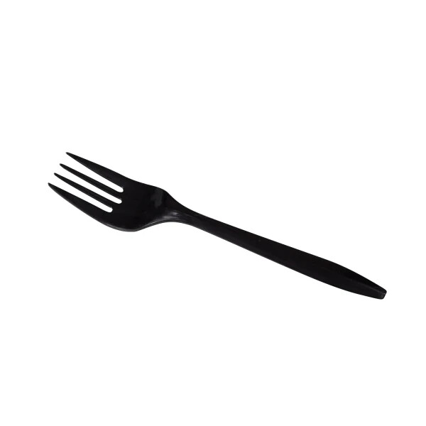 Karat PP Plastic Medium Weight Forks Bulk Box - Black - 1,000 ct, U2000B
