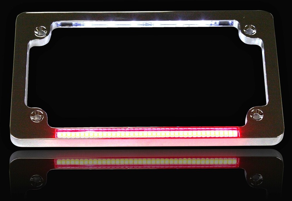 CUSTOM DYNAMICS Dual License Plate Frame Chrome TF02-C