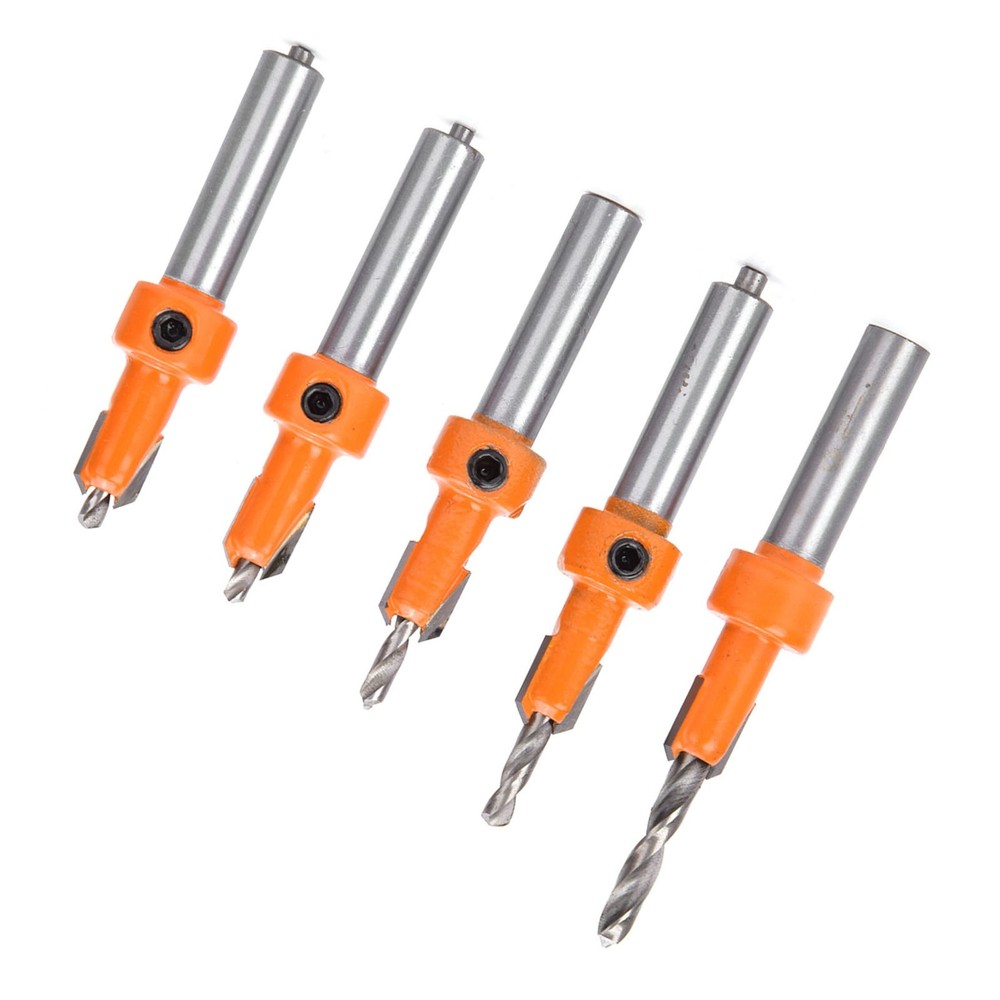 5PcsCountersink Drill Bit Woodworking Self Taping Drill Bit Carpentry Tool New