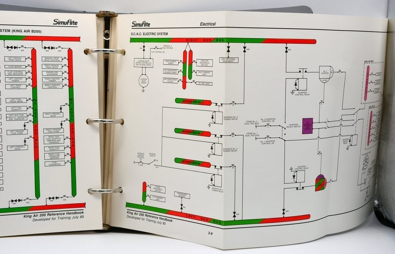 SIMUFLITE KING AIR 200 REFERENCE HANDBOOK, 1985