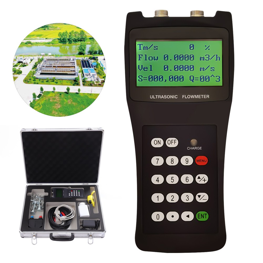 TDS-100H Ultrasonic Liquid Flow Meter Handheld Digital FlowMeter DN50-DN700