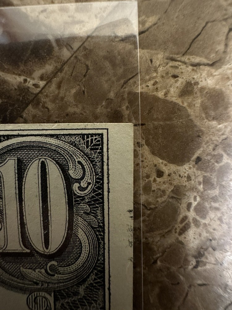 1990 $10 BILL MISCUT ERROR RARE