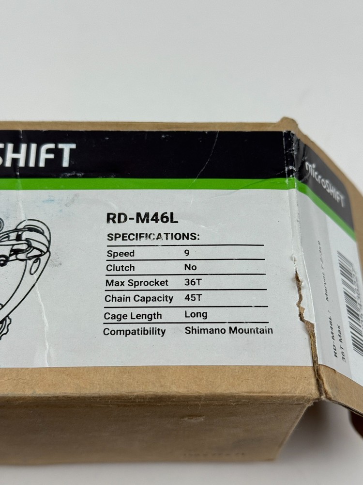 microSHIFT MarvoLT RD-M46L Rear Derailleur 9 Spd Long Cage