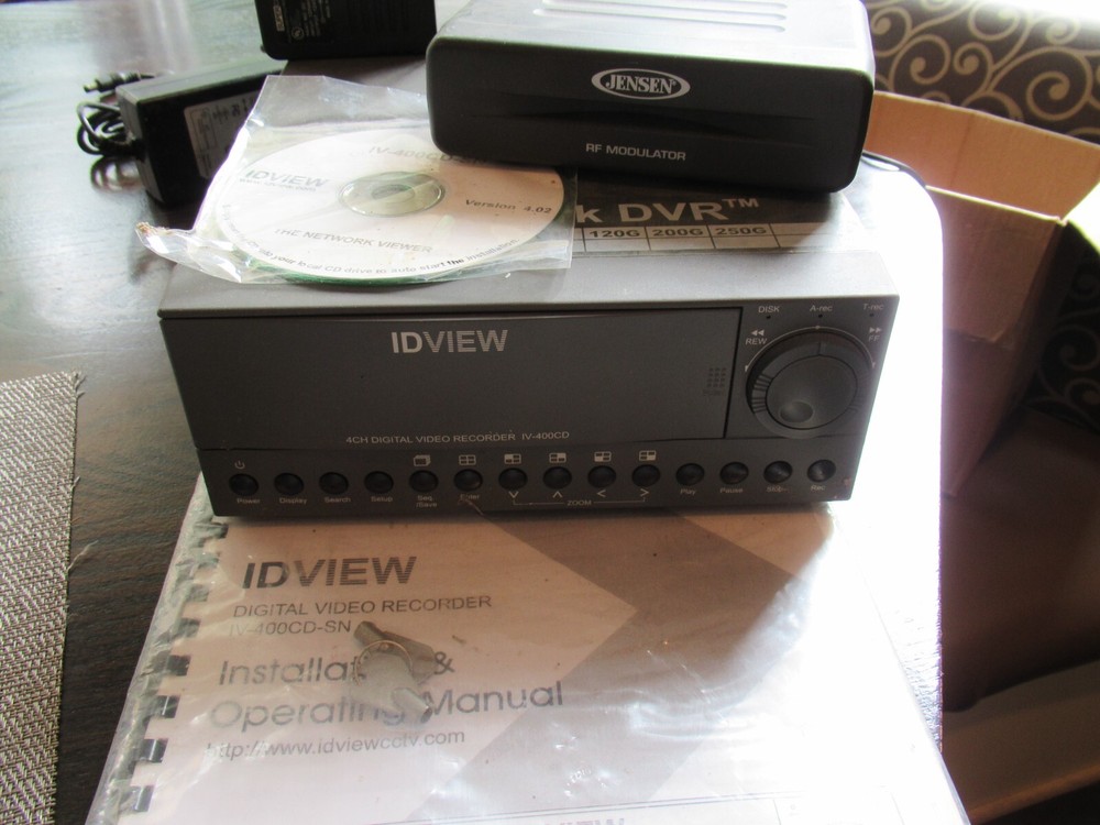 IDVIEW IV-400CD-SN Digital Time Lapse Video Recorder + Modulator Manual Security