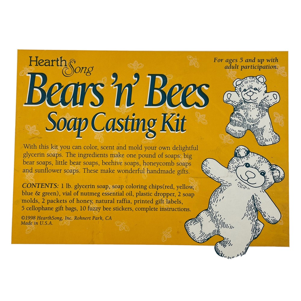 Hearth Song Bears n Bees Soap Making Casting Kit Model 2510 Bath Crafts