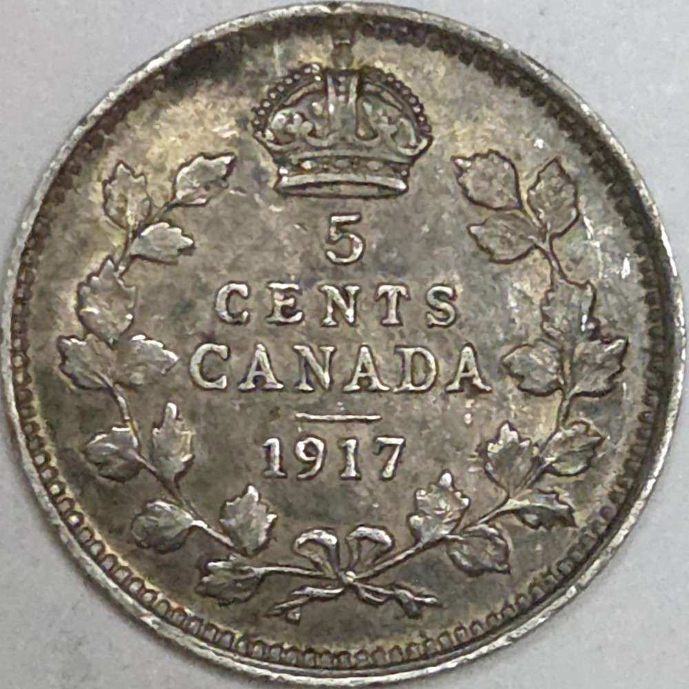 1917 Canada Silver 5 Cents (Lot#1)