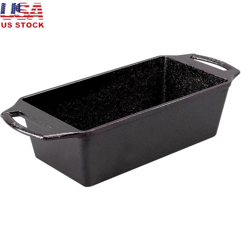 Cast Iron Loaf Pan Seasoned Cookware Versatile Baking Tool Kitchen Essential New