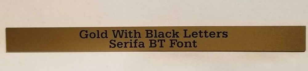 CUSTOM ENGRAVED NAMEPLATE NAME PLATE FOR  DISPLAY CASE 0.5" x 6.0"