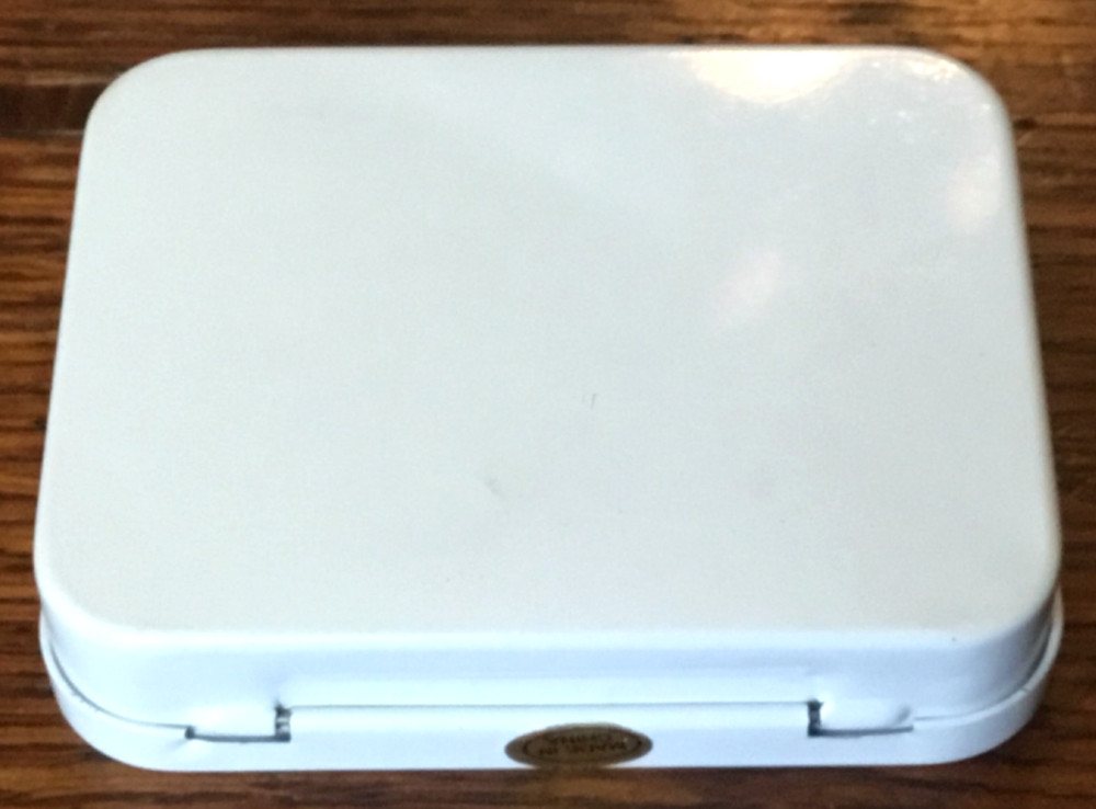 White Empty "Princeton University" Mint Hinged Tin w/Orange Shield Top EMPTY