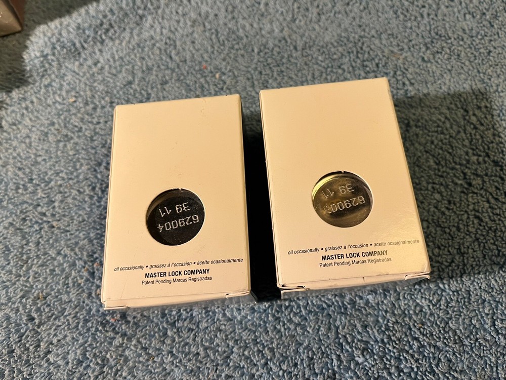 (2) Combination Master Lock Padlock Black Guard New in Boxes (d)