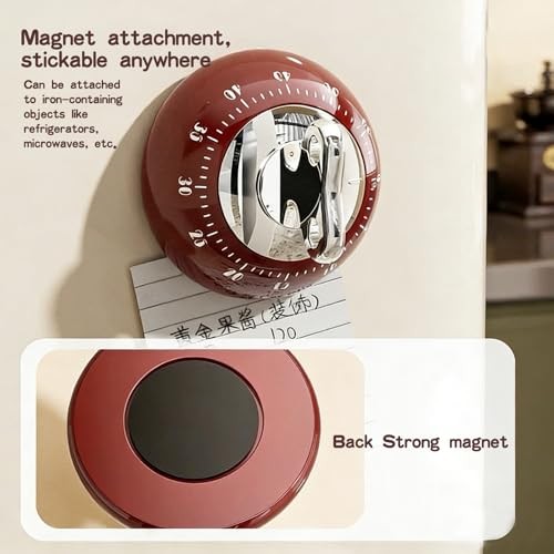 60-Minute Magnetic Timer, Mechanical Kitchen Cooking Reminder & Student Green