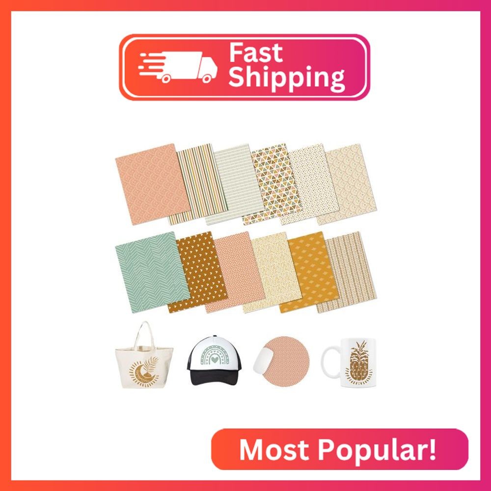 HTVSTD Geometry Sublimation Transfer Ink Sheets - 12 Sheets 12"x10" Boho Style S