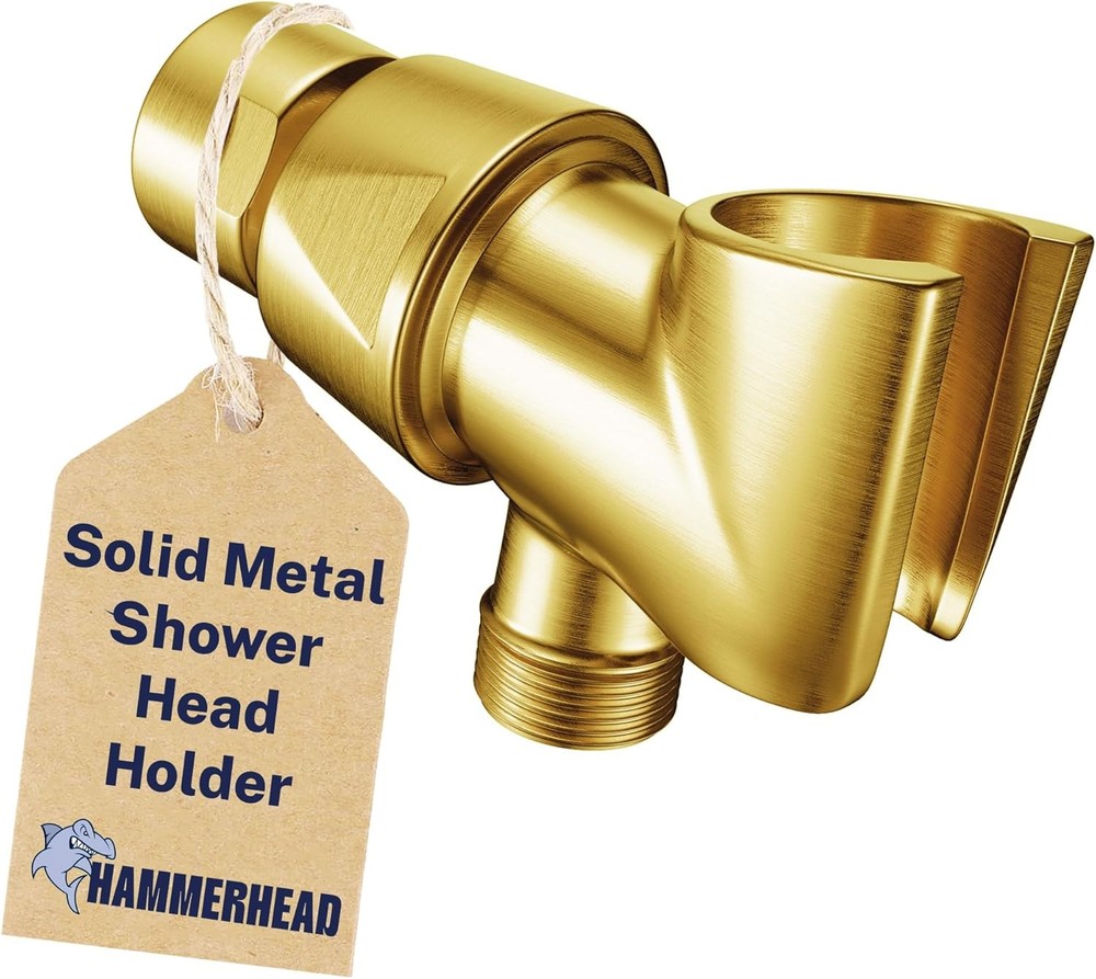 HmerHead Showers Solid Metal Handheld Showerhead Holder, Adjustable Wand