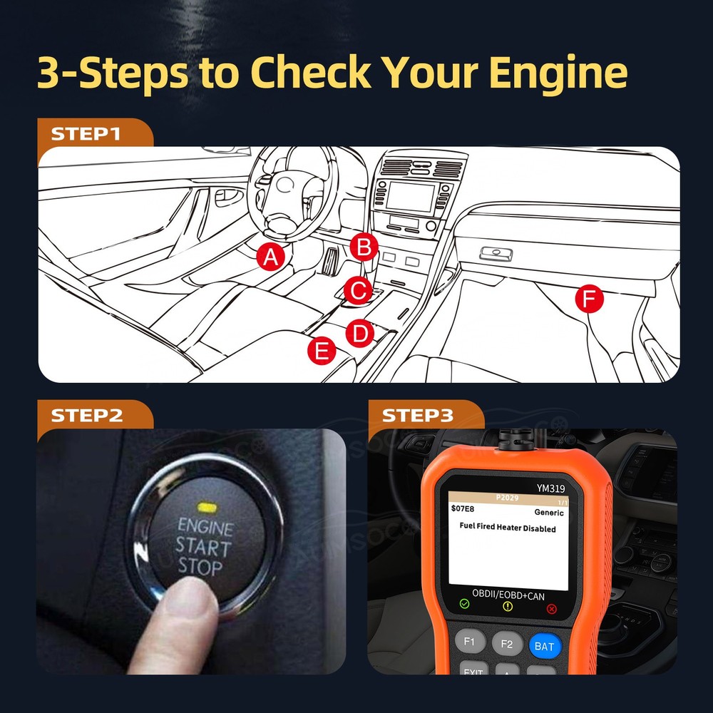 For Dodge Caravan Engines Full System Diagnostic Tool OBD2 Scanner