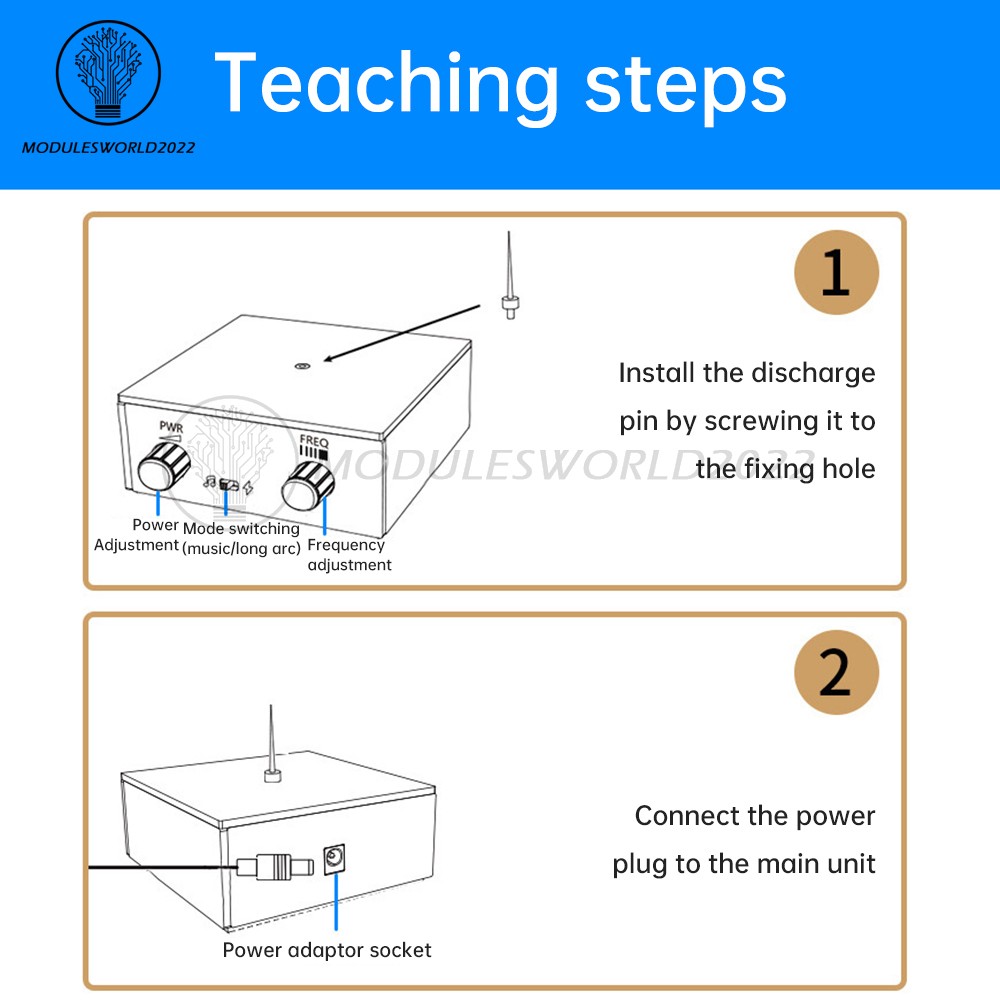 Bluetooth Music Tesla Coil Plasma Loudspeaker Touchable Artificial Lightning DIY