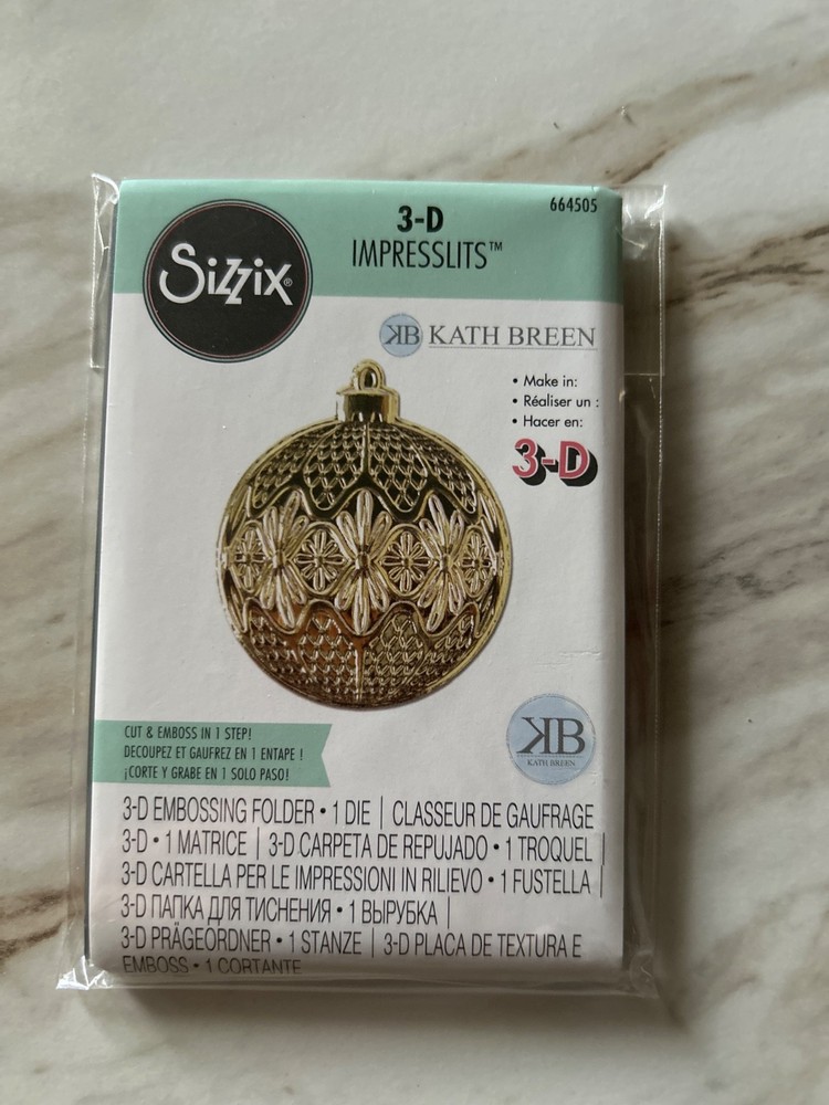 Sizzix 3D Impresslits Ornament*New*Free Ship