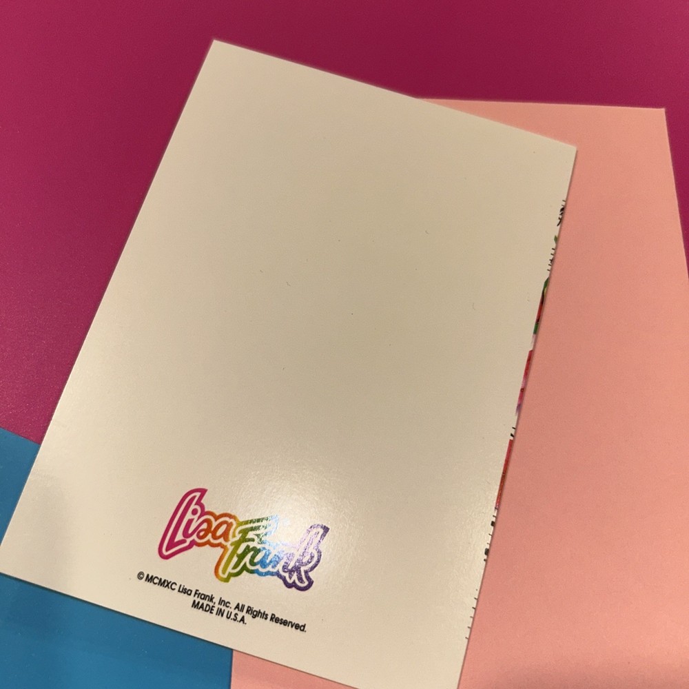 Vintage Lisa Frank Single Notecard