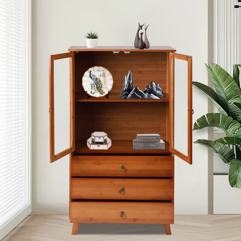 Accent Storage Cabinet with 2 Doors Buffet & Sideboard Decorative Cabinet