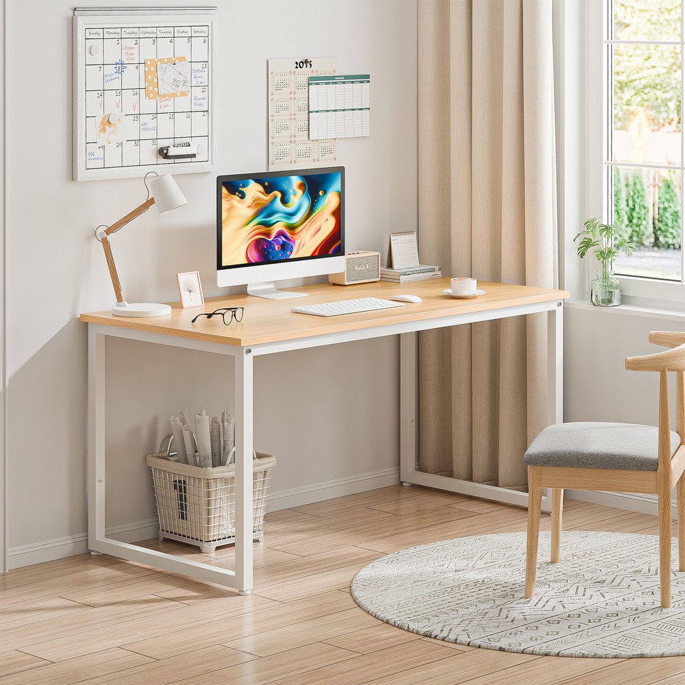 Home Office Desk 47'' Laptop PC Computer Table Writing Table Rectangle Natural
