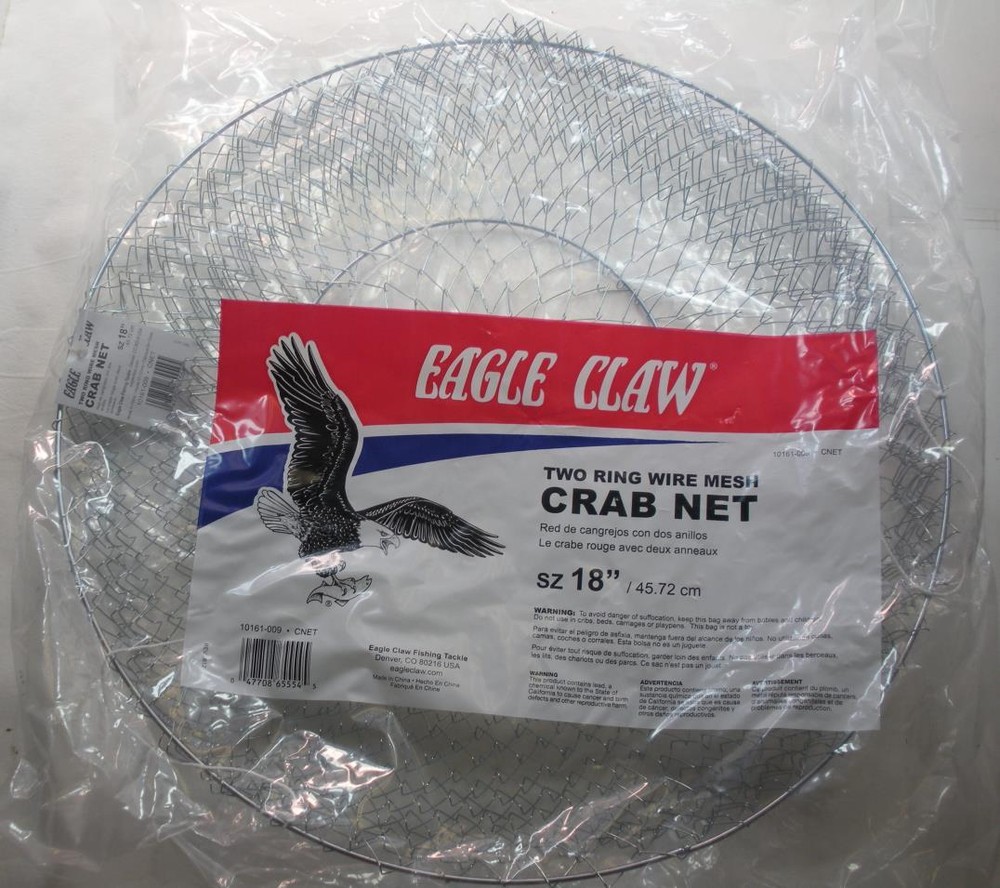 Eagle Claw 10161-009 Wire 2 Ring Crab Net 8 x 18"