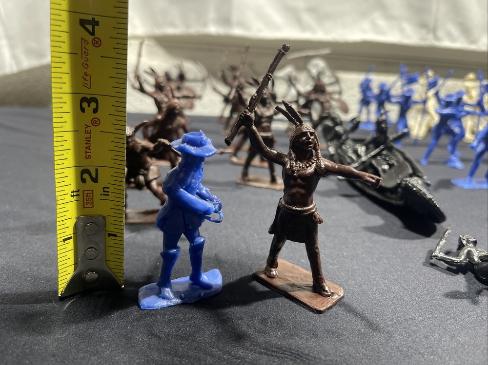 CHERILEA Playset Figures 7th Cavalry And Indians Regiment 60mm 65 PC