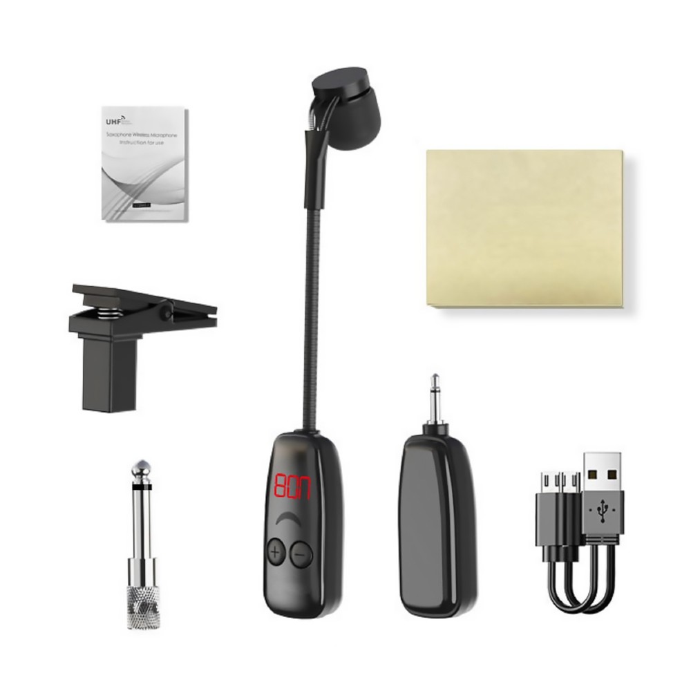 Microphone with Receiver Transmitter 50M Range Wireless For Trumpet Saxophone