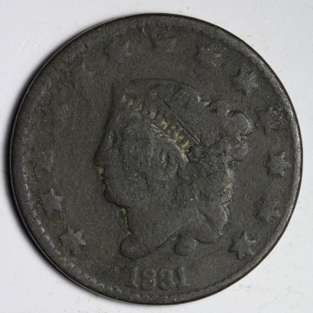 1831 Coronet Head Large Cent GOOD E255 XDM