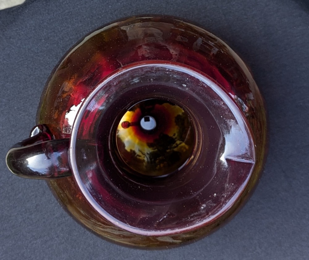 Hand Made Amberina Pitcher