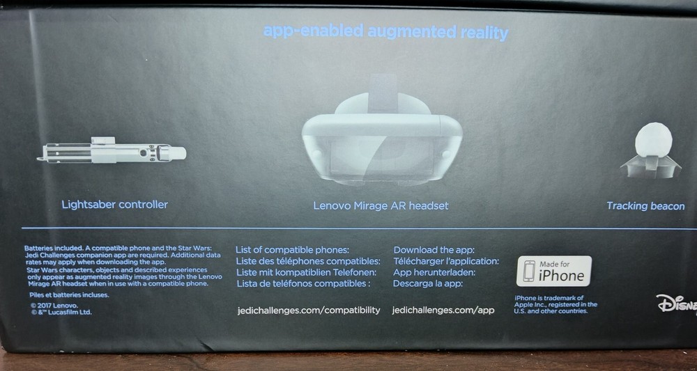 Star Wars Jedi Challenges AR Headset w/ Lightsaber Controller