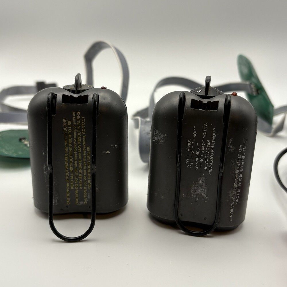 Hotronic Boot Heating System Lot - 2 Battery - Boot Clips - Charger - Cords READ