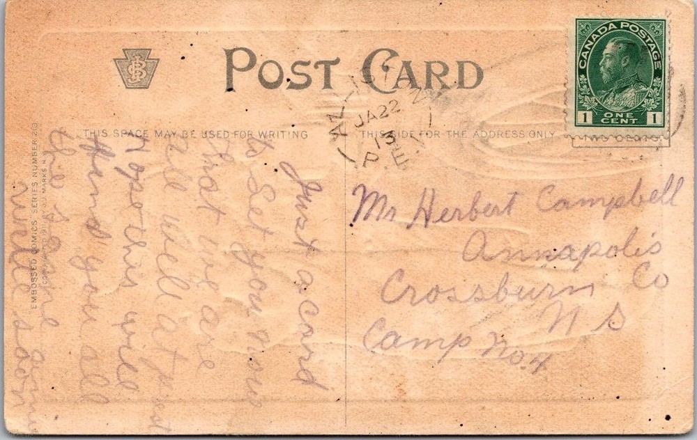 Canada 1913 Alliston PPC - A02171