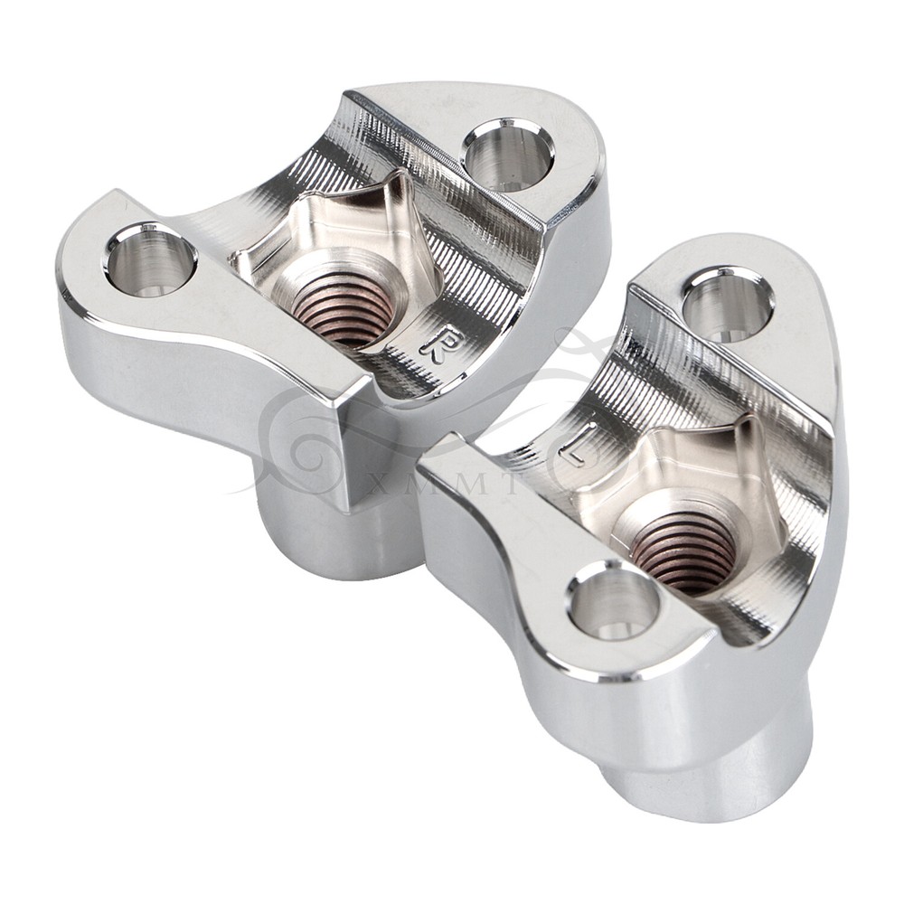 Chrome 2" Handlebar Risers Bottom Fit For Harley Softail Low Rider Night Train