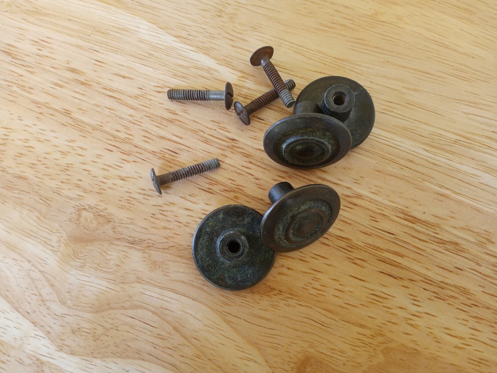 4 cabinet drawer closet handles and knobs lot brass