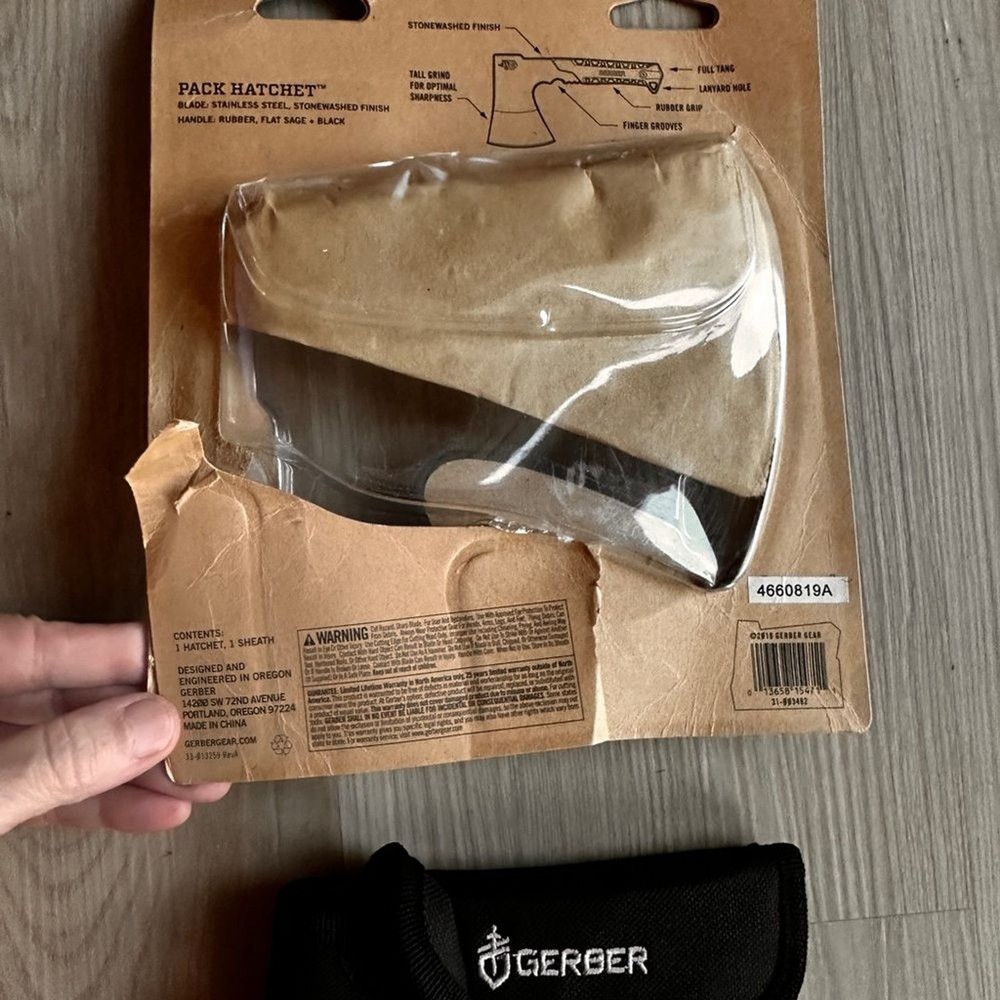 Gerber Pack Hatchet NEW Unused w Sheath| Camping Axe