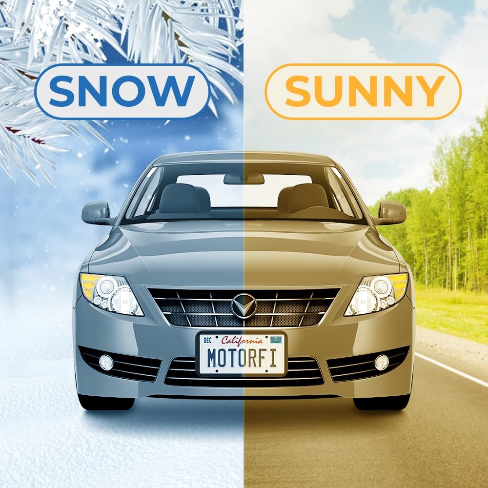2 Pcs Silicone License Plate Frames with Polycarbonate Covers, Rust-Proof, We...