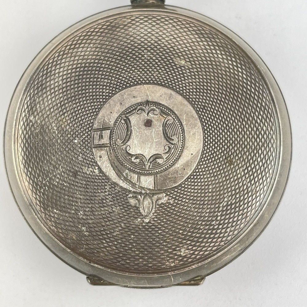 Antique Swiss Solid Silver Cased Pocket Watch 5cm