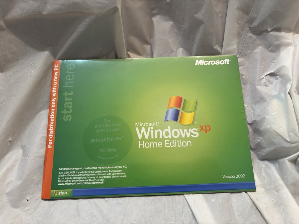 Microsoft Windows XP Home Edition Version 2002 emachines PC NEW SEALED AOL 9.0