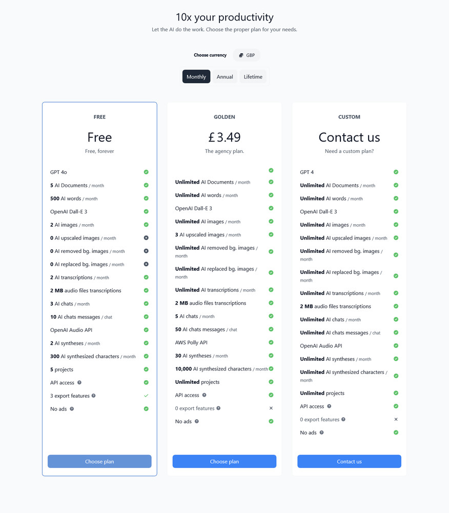 69AI Assistant Platform – Content Generator, Chat Bot, Image AI, Speech to Text