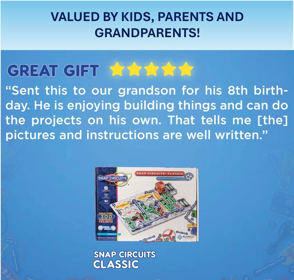 Educational Electronics Kit | 300+ Projects | Kids 8+-