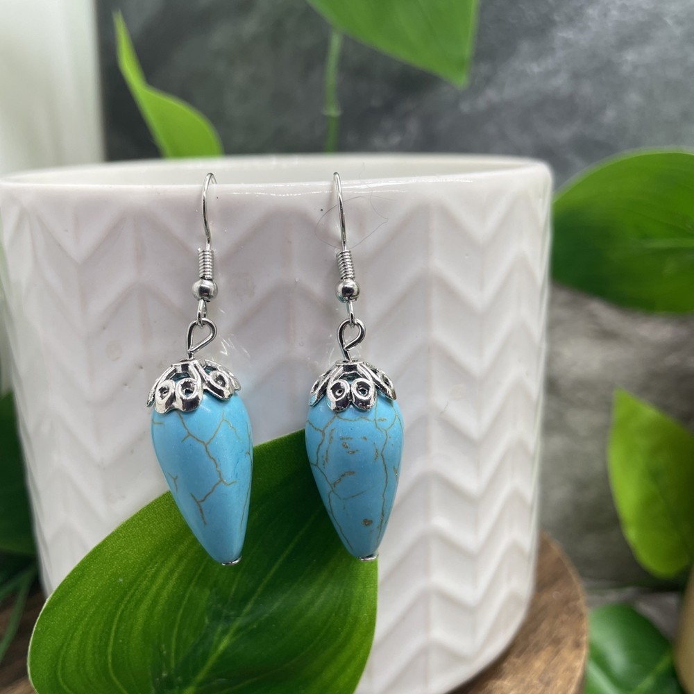 2” Silver-tone Beaded Boho Drop Dangle Earring Set New Free Ship C158