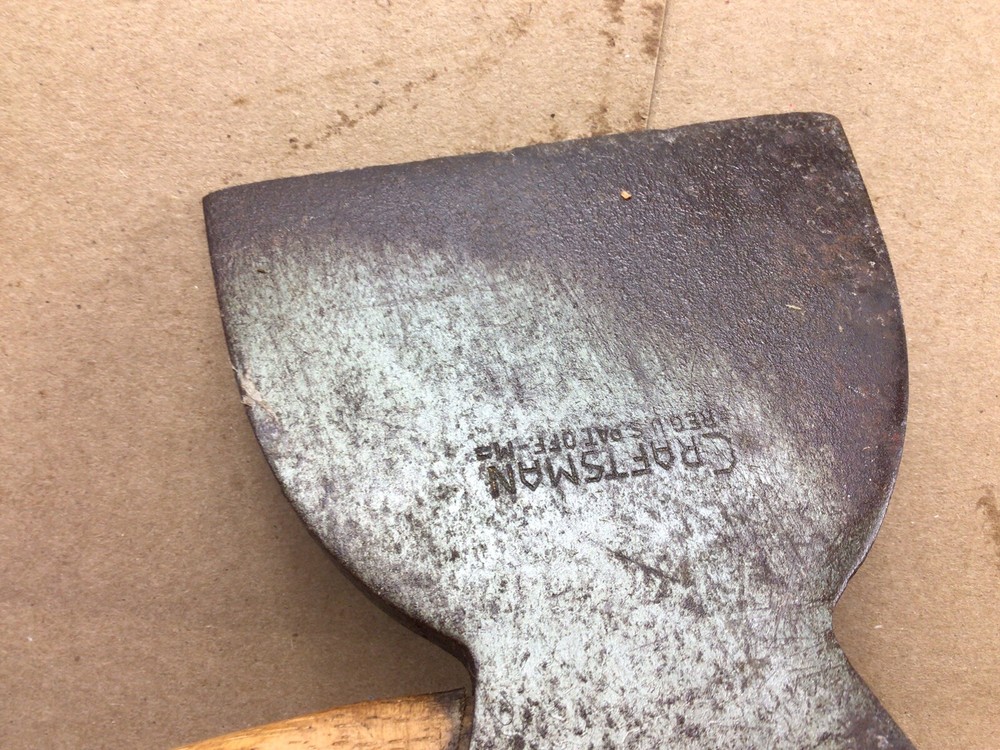RARE CRAFTSMAN SIGNED HEWING HATCHET With craftsman Handle, Nice