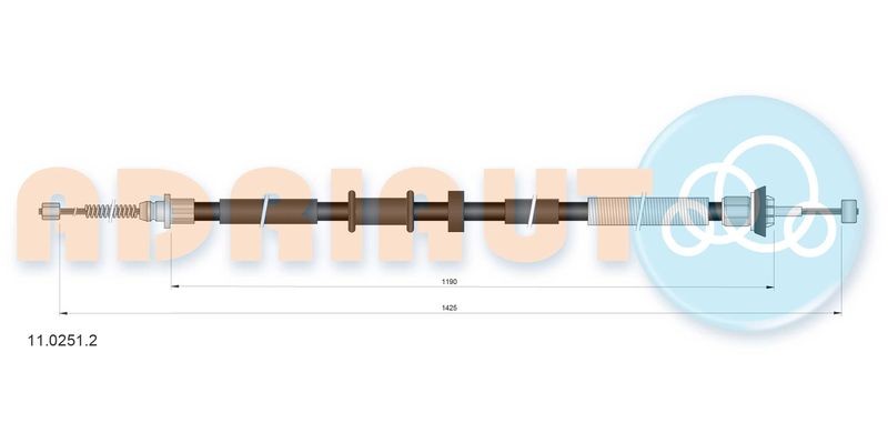 Cable Pull, parking brake ADRIAUTO 11.0251.2