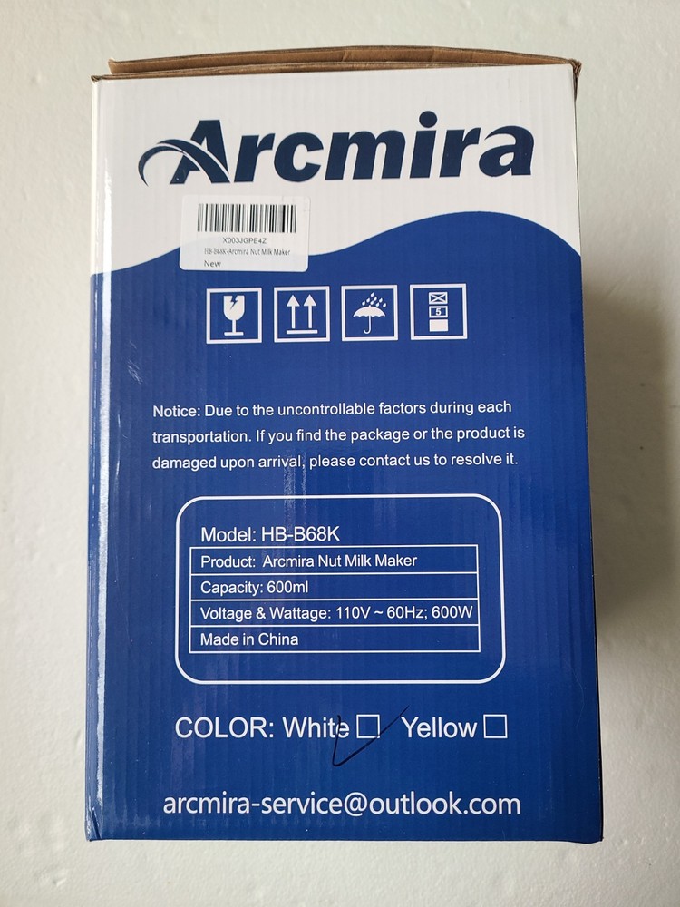 Arcmira Nut Milk Maker - Open box, Never used