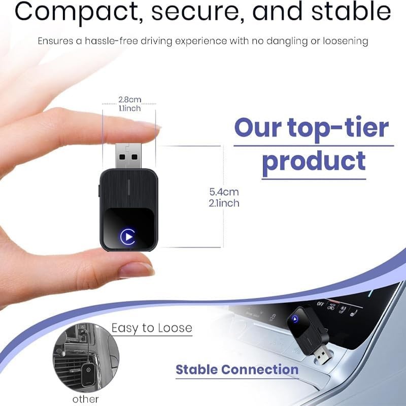 2026 Upgraded Wireless CarPlay Adapter for iPhone & Android Auto