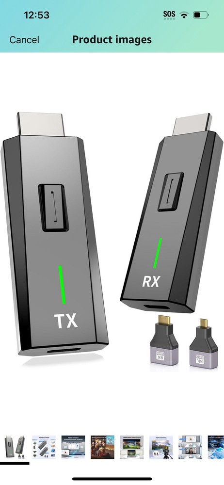 Wireless Hdmi Transmitter and Receiver,4k Decode 1080p Output,Plug & Play