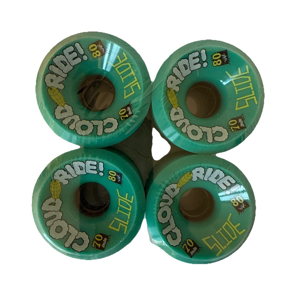 Cloud Ride Slide 70mm 80a 4-Pack Longboard Wheels Green
